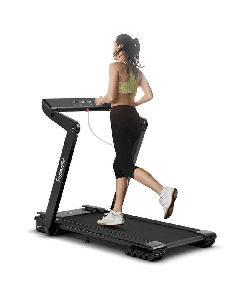 Gymax 4 Hp Folding Treadmill Electric Walking Running Machine w/ Fatigue Button