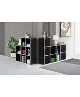 Kings Brand Furniture Dothan Wood -Cubed Closed Bookcase