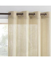 Archaeo Slub Textured Linen Blend Grommet Top Curtain