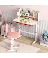Gouun Height Adjustable Kids Study Desk with Tilt Desktop