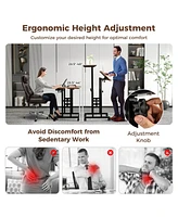 Gouun Height-adjustable Mobile Standing Desk with Split Top and Adjustable Angle