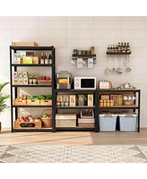 Costway Pcs 5 Tier Adjustable Garage Shelving Unit with lbs Max Load for Warehouse