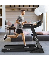 Gymax 3.75HP Folding Treadmill Running Jogging Machine w/ 15% Automatic Incline
