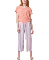 Hue Women's Sunrise Stripe Capri Pajama Pants