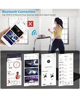 Gymax Folding Treadmill 3.0HP Electric Walking Running Machine w/ Led Touch Screen