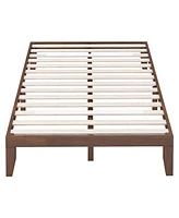 Gouun 14 Inch Full Size Wood Platform Bed Frame with Wood Slat Support