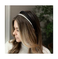 Headbands of Hope Classic Double Headband Set - Black and Pearl