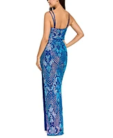 Emerald Sundae Juniors' Sequined Side-Slit Gown, Created for Macy's