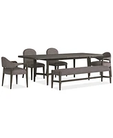 Griffith 6 Pc. Rectangular Dining Set (Table, 2 Side Chairs, 2 Arm Chairs & Bench), Created for Macy's