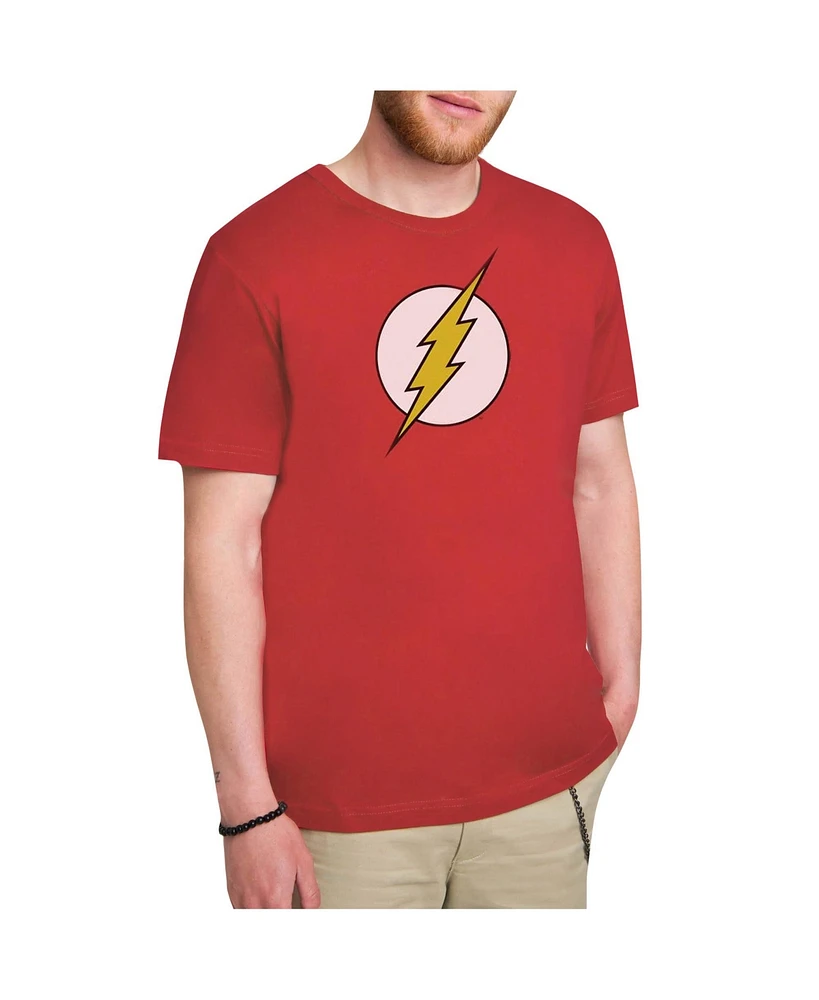 Dc Flash Men's Comics Logo Adult Heather Tee / T-Shirt