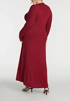 Eloquii Plus Size Elements Funnel Neck Midi Sweater Dress