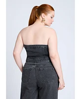 Eloquii Plus Denim Bustier