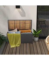 Gouun 45 Gallon Outdoor Storage Bench with Zippered Liner