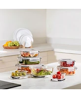 Sorbus 16-Piece Glass Food Storage Containers with Lids