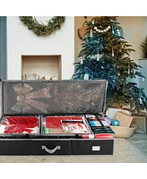 Premium Holiday Gift Wrapping Paper & Accessories Storage Organizer Box - Large