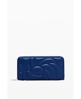 Desigual Women's Geometric floral zip wallet