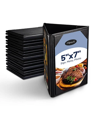 Yescom WeChef 10 Pack 5"x7" 3 Sides Table Tent Holder Menu Holder Bar Cafe Restaurant