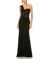 Mac Duggal Women's One Shoulder Draped Trumpet Gown