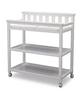 Slickblue Modern Baby's First 2-Shelf Changing Table with Wheels Portable and Convenient