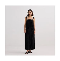 Reistor Women's Twilight Twist Strappy Maxi Dress Black