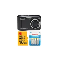 Kodak Pixpro FZ45 Friendly Zoom Digital Camera (Black) Memory Card and Batteries