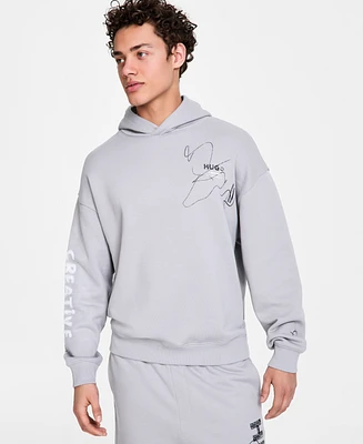 Hugo Boss Men's Nedimo Relaxed Fit Long Sleeve Logo Hoodie