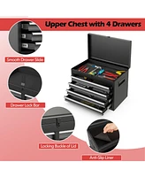 Gouun 2-in-1 Rolling Tool Chest with 5 Sliding Lockable Drawers