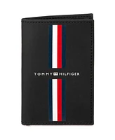 Tommy Hilfiger Men's Striped Leather Pop Up Card Holder Duofold Wallet