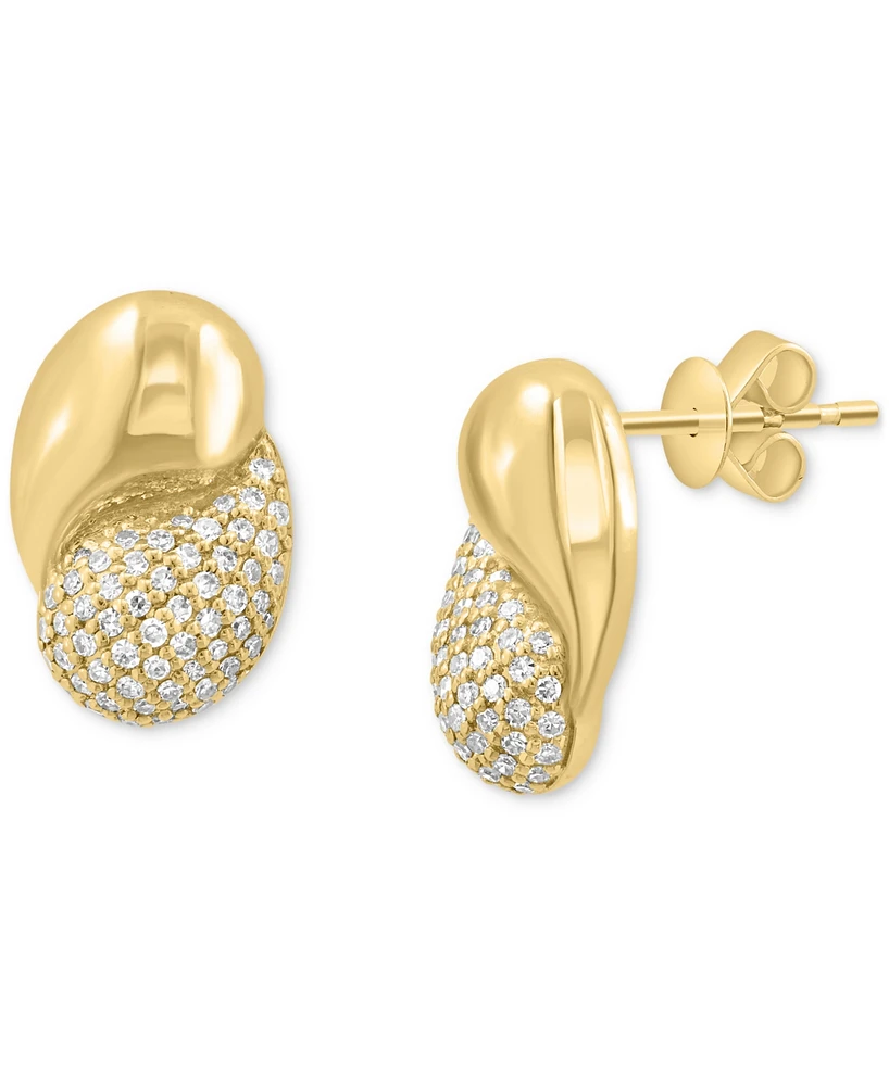 Effy Collection Diamond Bypass Drop Earrings (3/8 ct. t.w.) in 14k Gold