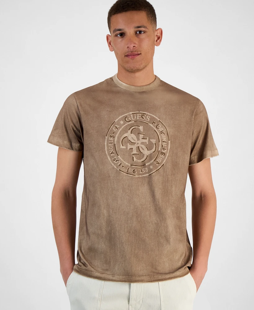 Guess Men's Spray Cracked Logo T-Shirt