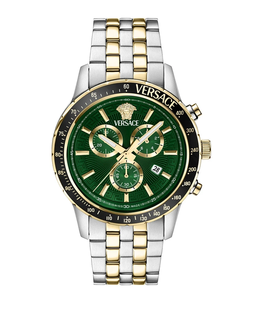 Versace Men's Sport Chrono Two-Tone Stainless Steel Bracelet Watch