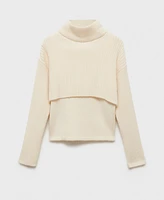 Mango Women's Combined High Collar Sweater