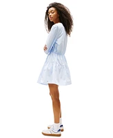 Tommy Jeans Women's Cotton Poplin Tiered Minidress