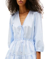 Tommy Jeans Women's Cotton Poplin Tiered Minidress