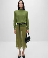 Mango Women's Cashmere Perkins-Neck Sweater