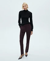 Mango Women's Ribbed Round-Neck Sweater