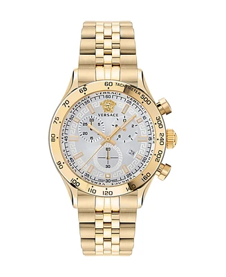 Versace Men's Hellenyium Ip Yellow Gold Stainless Steel Bracelet Watch, 44mm