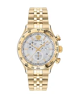 Versace Men's Hellenyium Ip Yellow Gold Stainless Steel Bracelet Watch, 44mm