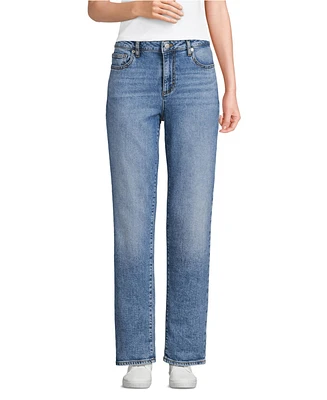 Lands' End Petite Denim Mid Rise Boyfriend Jeans