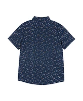 Andy & Evan Big Boys Toddler/Child Navy Floral Print Buttondown Shirt