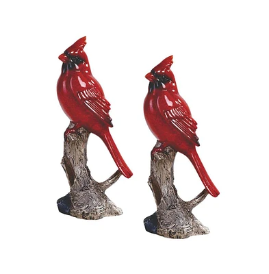 Fc Design "2-pc Gift Set" 7"H Red Northern Cardinal Standing on Tree Trunk Figurine Statue Ornament Home Room Office Decor and Perfect Gift Ideas for