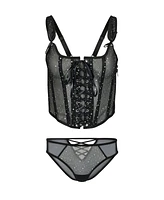 Adore Me Women's Diamond Corset & Panty Set