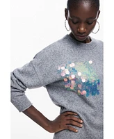 Desigual Women's Gray scale sweater