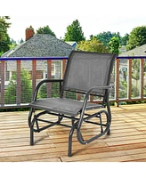 Gouun Outdoor Single Swing Glider Rocking Chair with Armrest