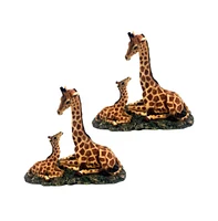 Fc Design "2-pc Set" 9.5"W Giraffe with Cub Sitting Figurine Statue Ornament Home Room Office Decor and Perfect Ideas for Housewarming, Holidays and B