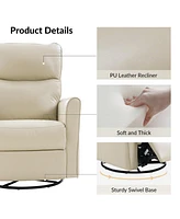 Hulala Home Felipa Modern Recliner with Electric Adjustable Headrest