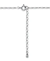 Macy's Oxidized Beaded Open-Heart Pendant Necklace