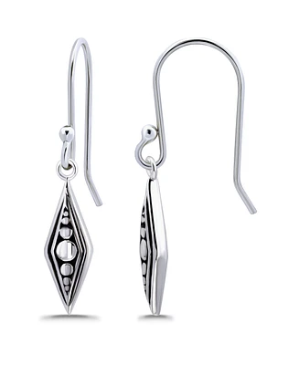 Macy's Oxidized Diamond Shape Drop Earrings