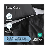 Premium Microfiber Duvet Cover Set - King Black