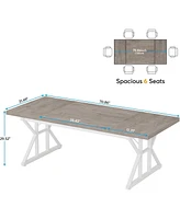 Tribesigns 70.8-Inch Executive Desk, Large Computer Office Desk Workstation, Modern Simple Style Laptop Desk Study Writing Table Business Furniture fo